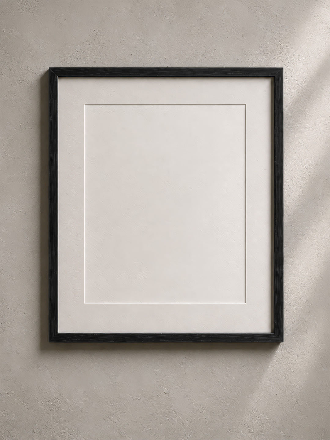 Blank framed piece on a grey wall, for a custom BHÍOS map