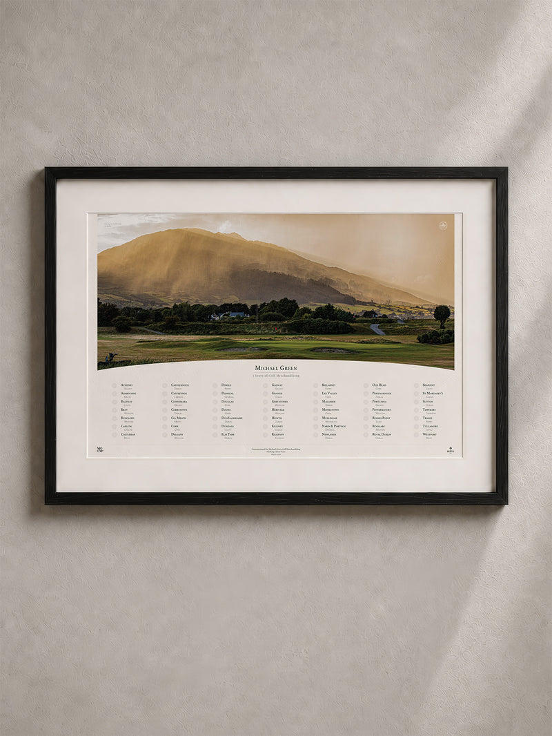 Framed golf photography piece