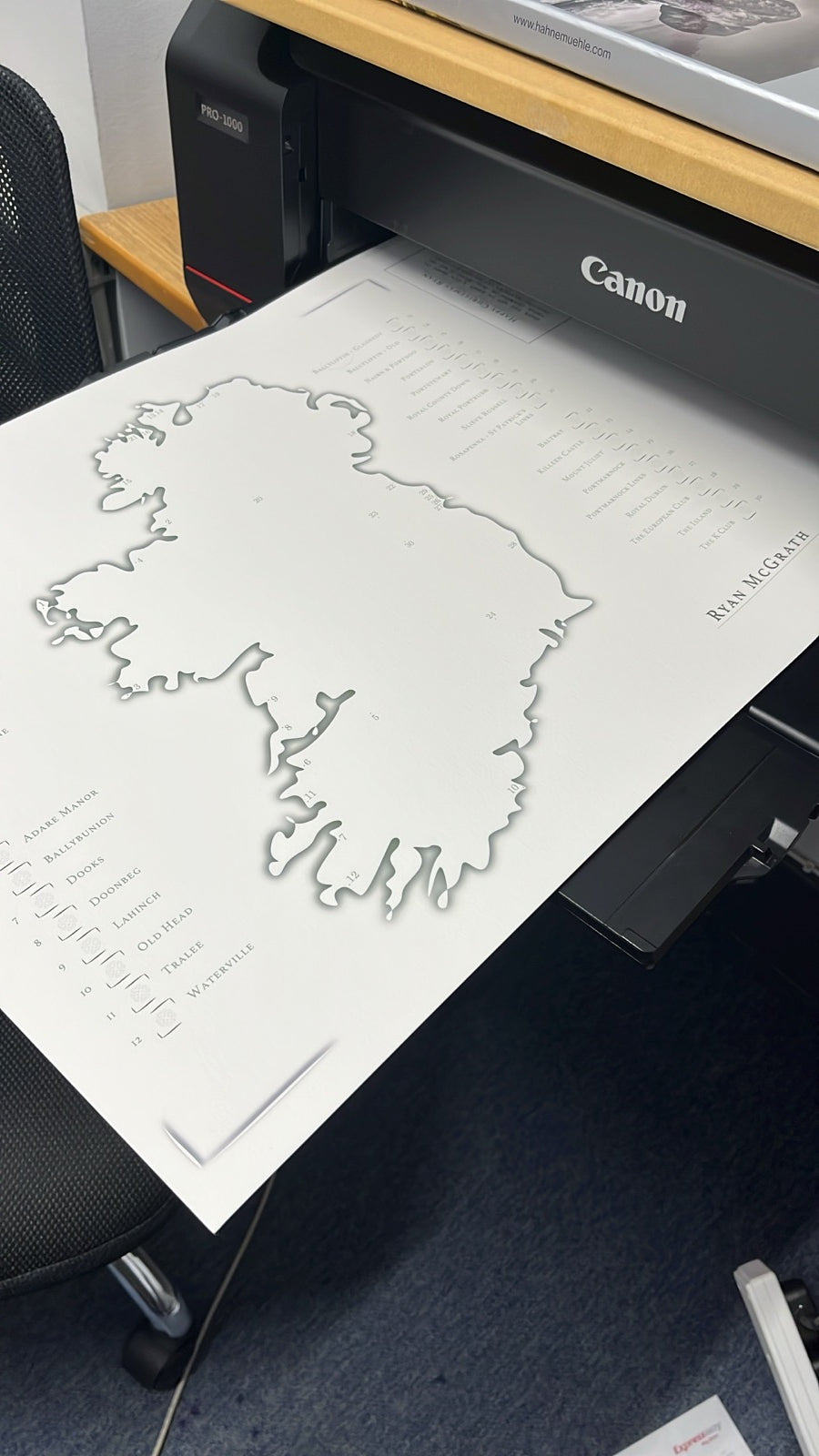 A BHÍOS piece being printed